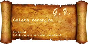 Geleta Veronika névjegykártya